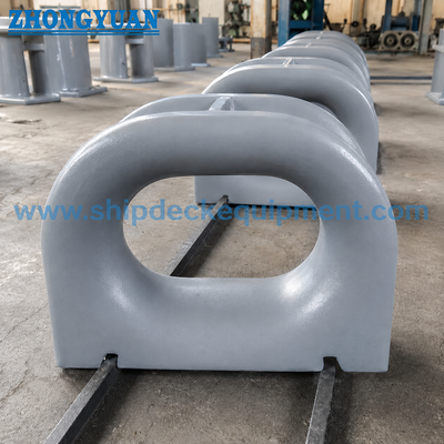 100×500 mm Colla di ormeggio chiusa in acciaio fuso montata sul ponte JIS F 2005-1975 per ormeggio navale