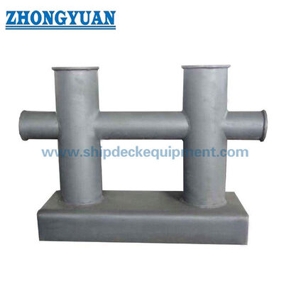 200 ̊300 mm Deck-Welded Double Cross Bitt Bollard. GB/T 554-2008 Tipo DH per ormeggiamento di navi.