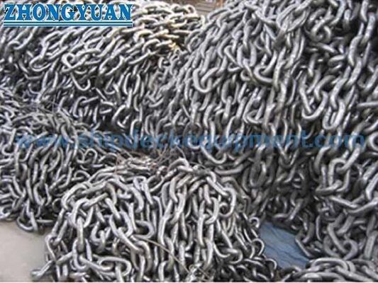 Catena di ormeggio per boe della Guardia Costiera MIL-C-22521C con maglie aperte | Catena saldata senza prigionieri da 13-48 mm