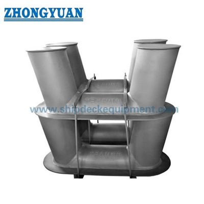 50 ̊100 mm Incline Double-Bitt Mooring Bollard CB/T 169-2011 Tipo A Single-Base