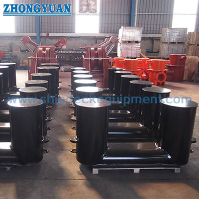50 ̊100 mm Incline Double-Bitt Mooring Bollard CB/T 169-2011 Tipo A Single-Base