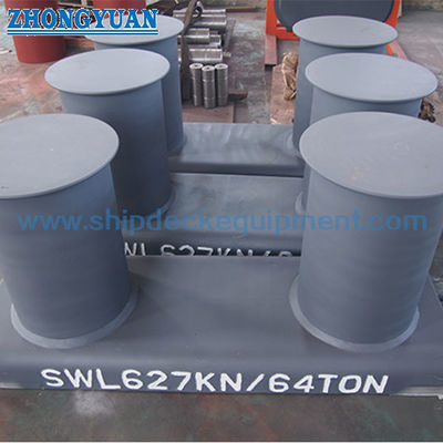 50 ̊100 mm Incline Double-Bitt Mooring Bollard CB/T 169-2011 Tipo A Single-Base