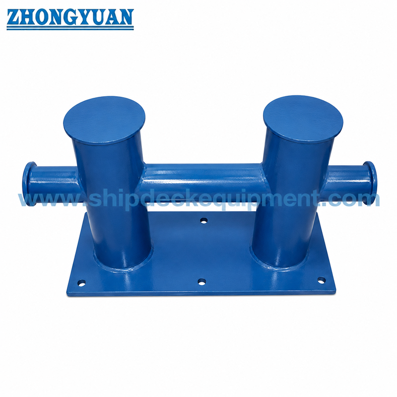 50 ̊175 mm Bollard a doppia croce a base a bulloni GB/T 554-2008 Tipo DL per ormeggiamento di navi