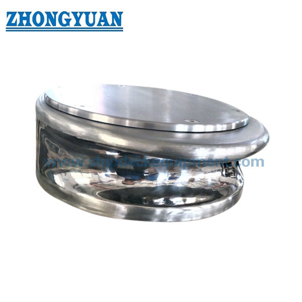 14" Stainless Steel Button Chock. Guida alla corda di ormeggio lucida per yacht e barche da lavoro