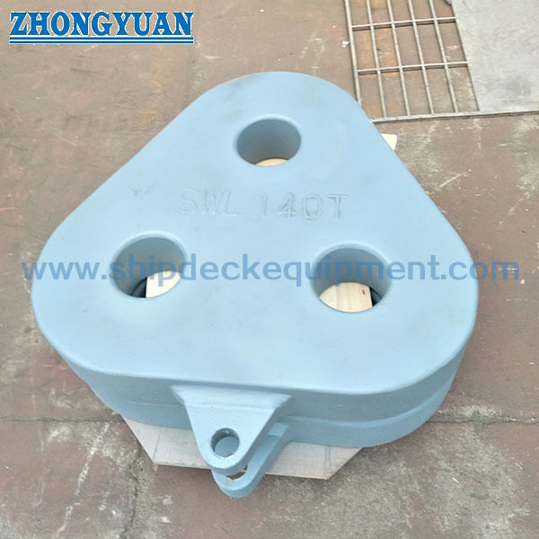 17 ¢ 600 t SWL Marine Delta Plate per la trazione della brida. Placca triangolare in acciaio.