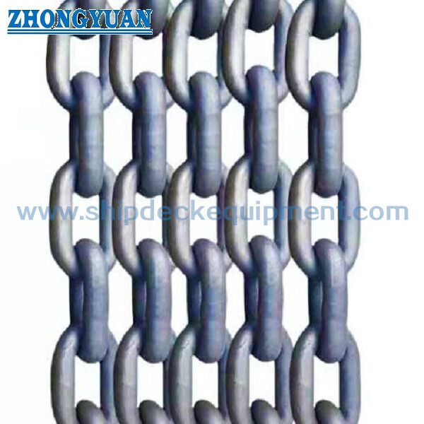 Catena di ormeggio per boe della Guardia Costiera MIL-C-22521C con maglie aperte | Catena saldata senza prigionieri da 13-48 mm